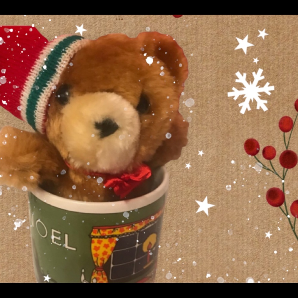 Christmas  🎄coffee cup with plush